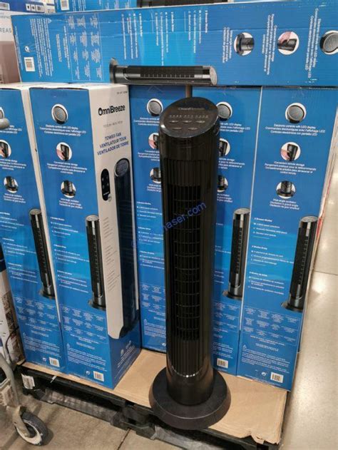 This tower fan features four speeds, including Ultra Quiet, plus three breeze modes. . Costco tower fan
